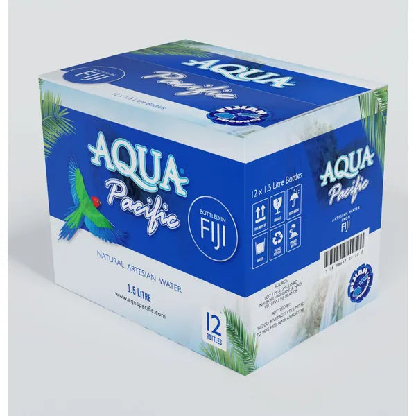 Aquapacific Water 1.5L, Fiji Finest Artesian Mineral Water , 2023 ITQI Superior Taste Award