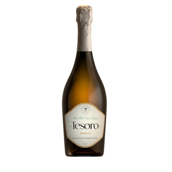 Prosecco TESORO BRUT D.O.C. , Made with Organic Grapes ,  750 mL 12%