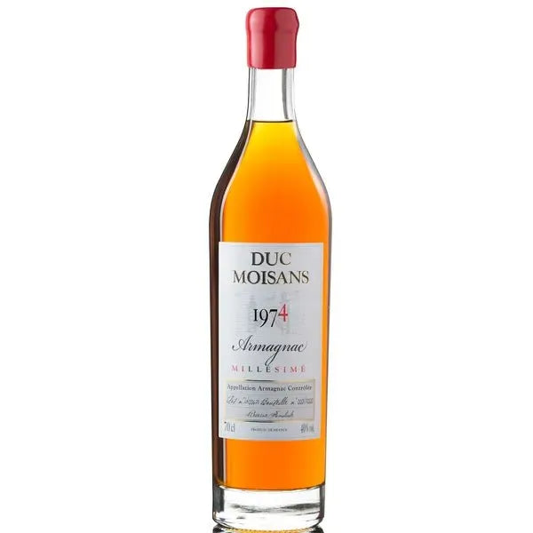 Armagnac , DUC MOISANS Vintage 1974 , Petite Champagne 750 mL , 43%